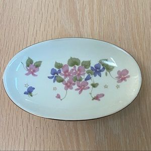Vintage Pedestal Soap Dish Beacon Hill Victorian Violets